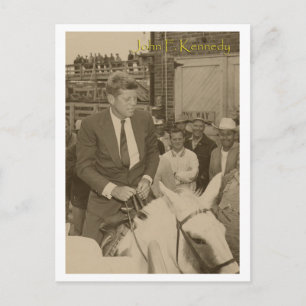 JFK riding Postcard