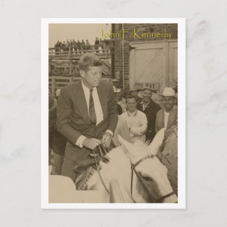 JFK riding Postcard