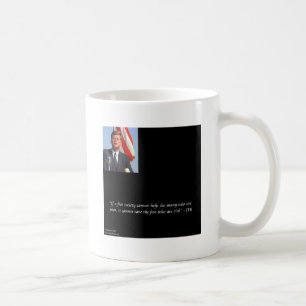 JFK Saving The Rich & Poor Quote Coffee Mug