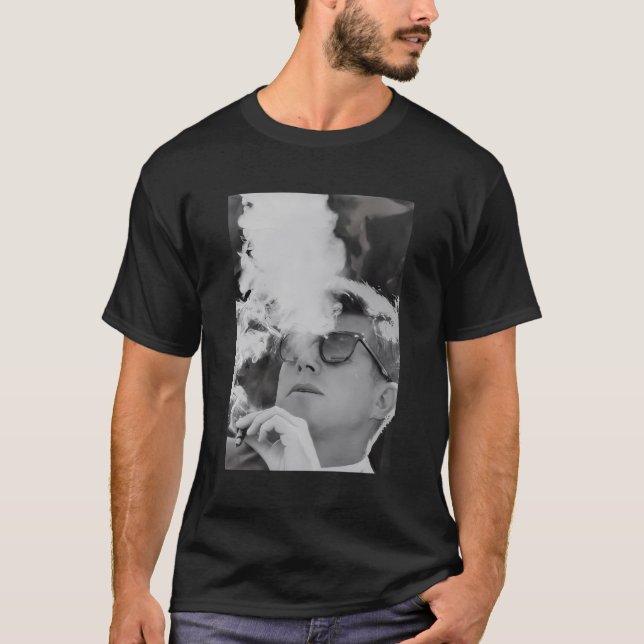 Jfk Smoking With Shades John F Kennedy President T T-Shirt (Front)
