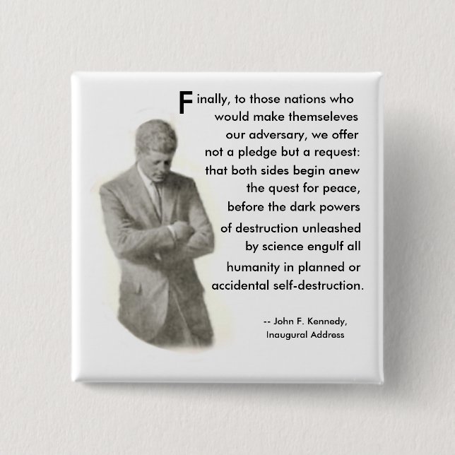 JFK Square Button (Front)
