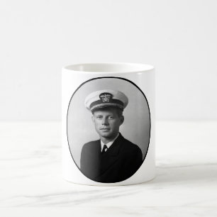 JFK Wearing His Navy Uniform Coffee Mug