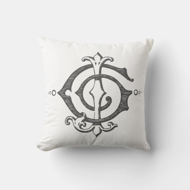 JG-GJ Monogram Pillow (Front)