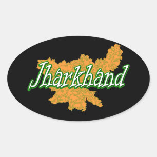 Jharkhand Oval Sticker