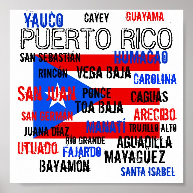 jhg, PUERTO RICO, San Juan, Bayamón, Toa Baja, ... Poster (Front)