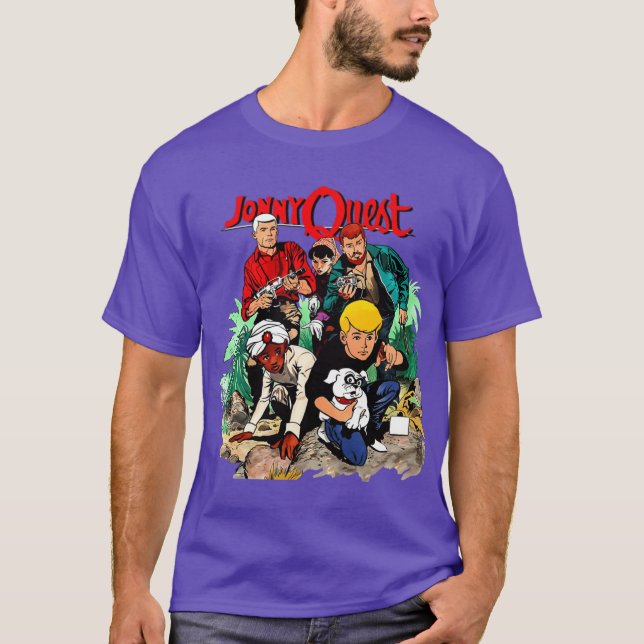 JHONNY QUEST RETRO ANIMATED ILLUSTRATION T-Shirt (Front)
