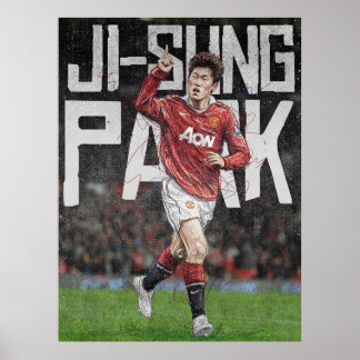 Ji-Sung Park Manchester United Football Art Poster