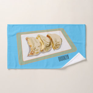 Jiaozi / Chinese dumplings cartoon illustration Bath Towel Set