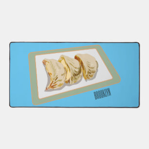 Jiaozi / Chinese dumplings cartoon illustration Desk Mat