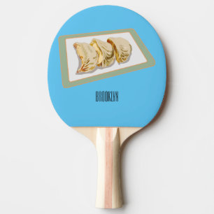 Jiaozi / Chinese dumplings cartoon illustration Ping Pong Paddle