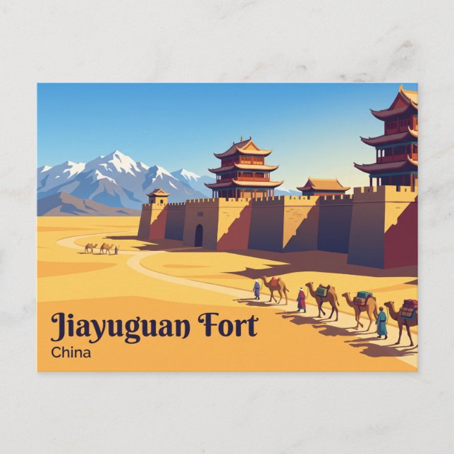 Jiayuguan Fort China Postcard (Front)