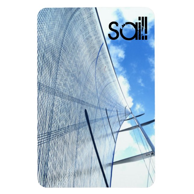 Jib Sail and Mast Picture Magnet (Vertical)
