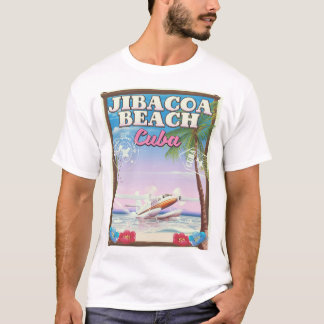Jibacoa beach Cuba travel poster T-Shirt