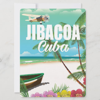 Jibacoa beach vacation poster invitation