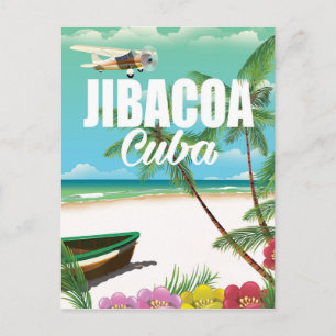Jibacoa beach vacation poster postcard