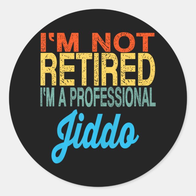 Jiddo Arab Grandpa - Arabic Father's Day Classic Round Sticker (Front)