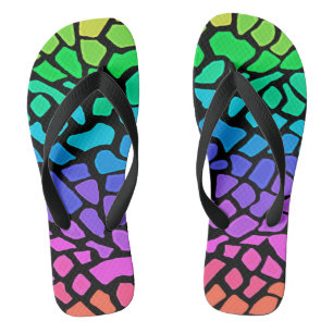 Jiggy Giraffe Flip Flops