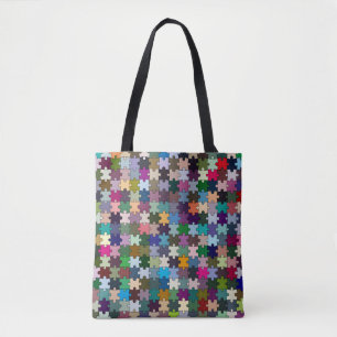 Jigsaw Allover Tote Bag