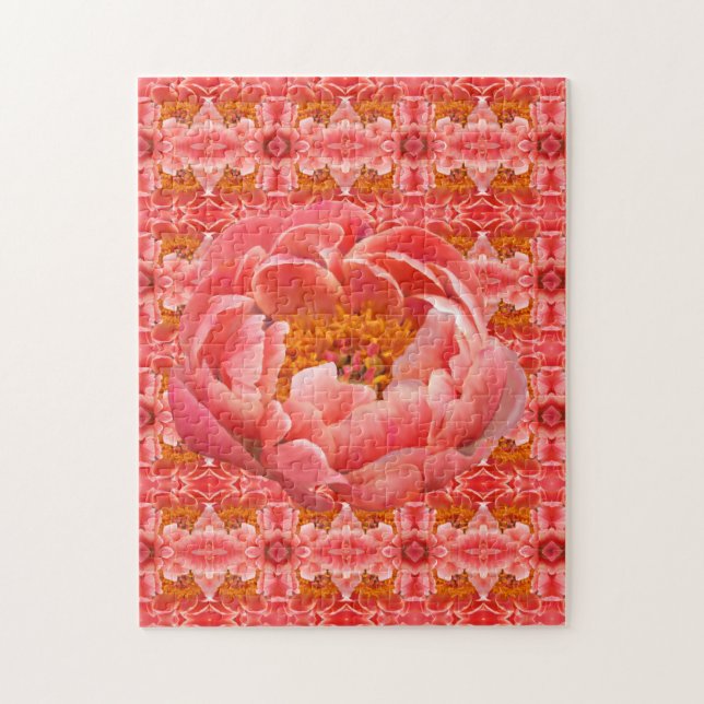 Jigsaw Coral Peony Jigsaw Puzzle (Vertical)