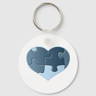 Jigsaw Heart Keychain