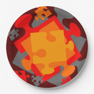 Jigsaw Jumble Paper Plate