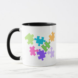 Jigsaw pieces design Mug