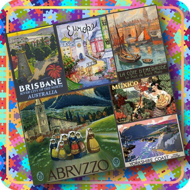 JIGSAW PUZZLE - 6 Vintage World Travel Posters (Creator Uploaded)