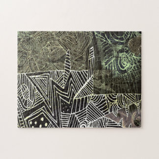 jigsaw puzzle  "Abstract with the wolf"