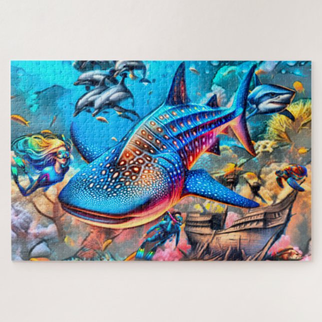 Jigsaw Puzzle Art Whale Shark (Horizontal)