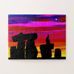 Jigsaw Puzzle Desert Sunset w/ Coyote