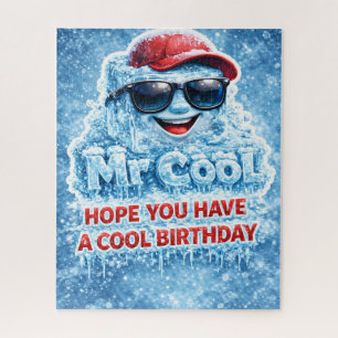 Jigsaw puzzle ice cube chilling, happy birthday gi