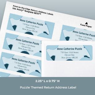 Jigsaw Puzzle Kids Birthday Party Return Address