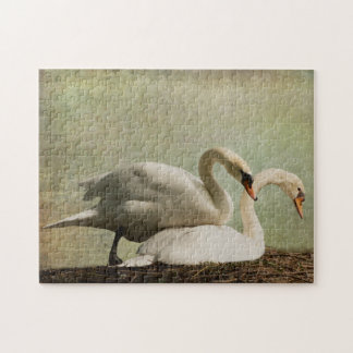JIGSAW PUZZLE-NESTING SWANS JIGSAW PUZZLE