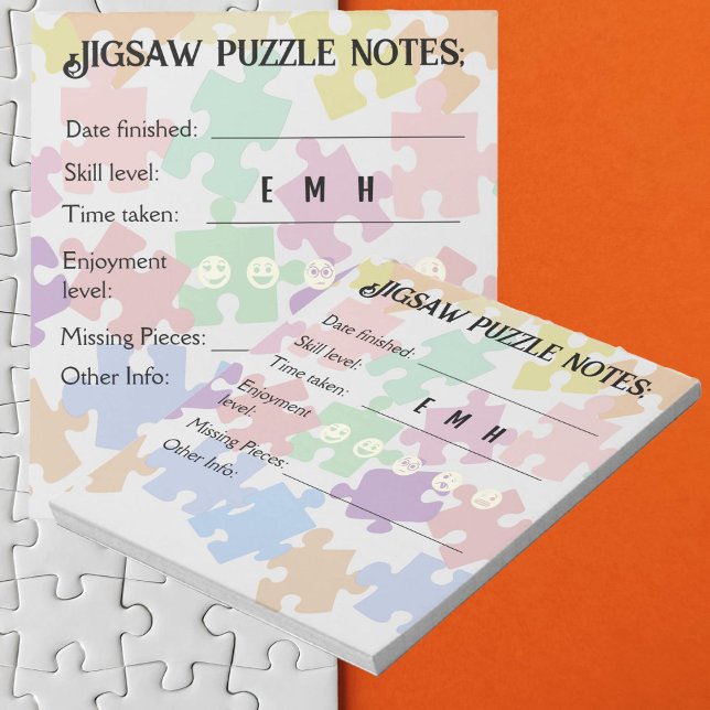 Jigsaw puzzle notes for puzzler fanatic  (puzzle notes)