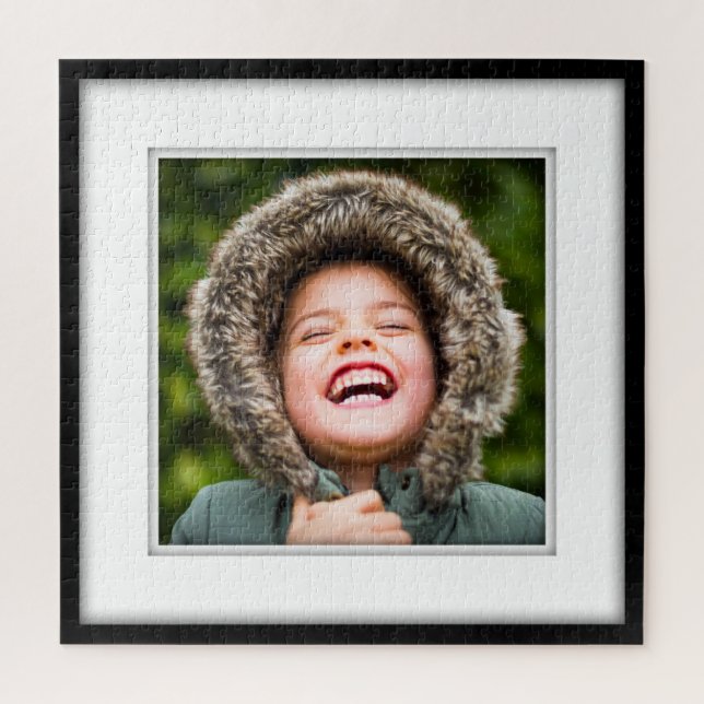 Jigsaw Puzzle Personalised Square Photo Framed (Vertical)