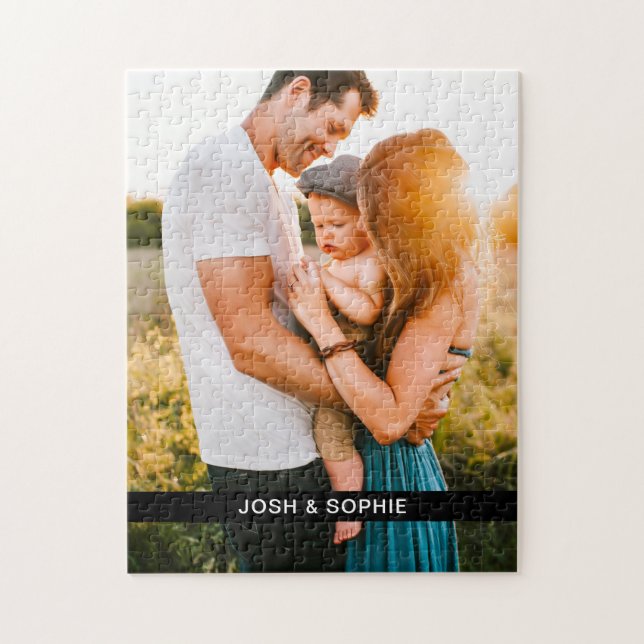 Jigsaw Puzzle Photo & Text Edge Print (Vertical)