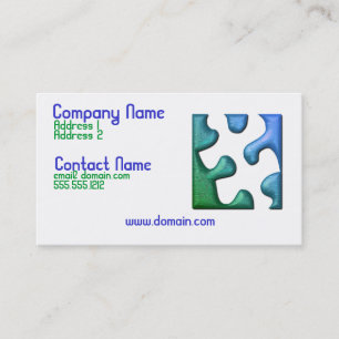 Jigsaw Puzzle Piece Business Card