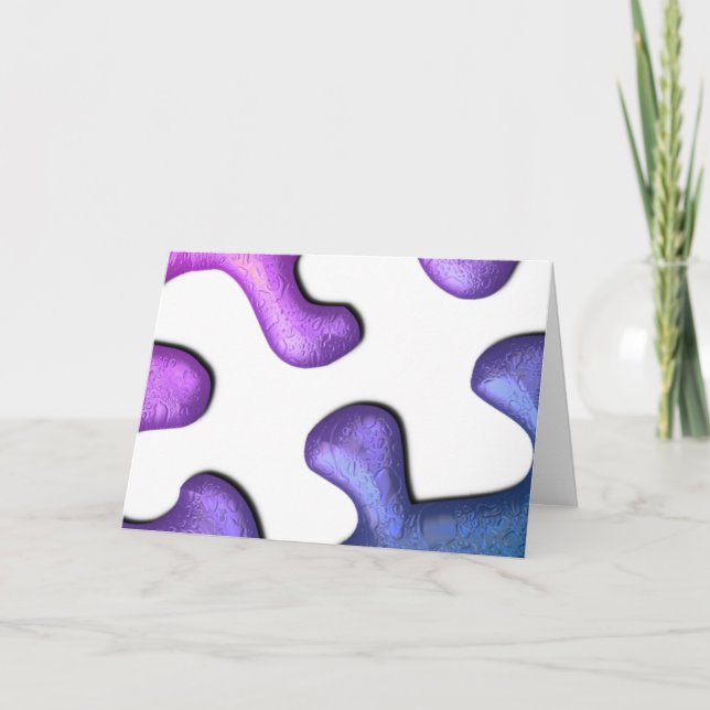 Jigsaw Puzzle Piece Greeting Card (Front)