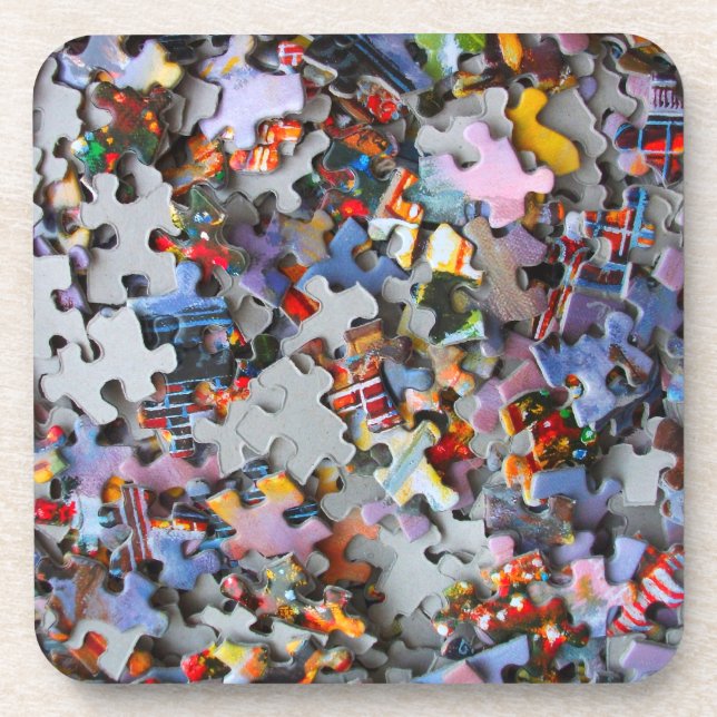 Jigsaw Puzzle Pieces Coasters (Front)