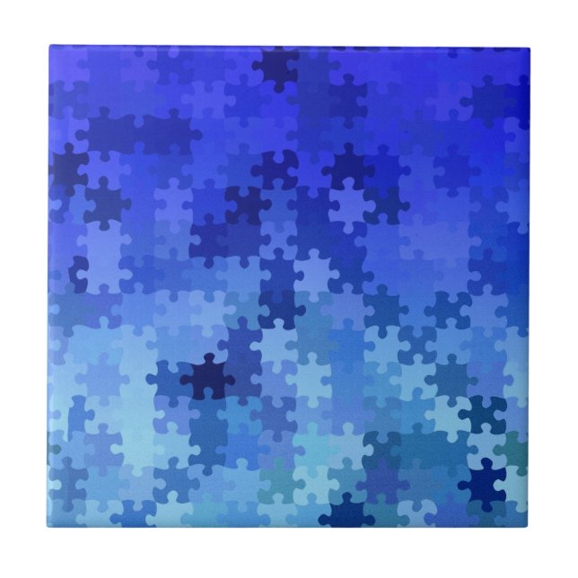 Jigsaw Puzzle Pieces Design Tile (Front)
