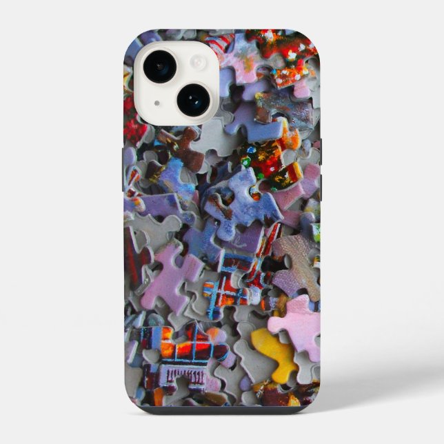 Jigsaw Puzzle Pieces iPhone Case (Back)