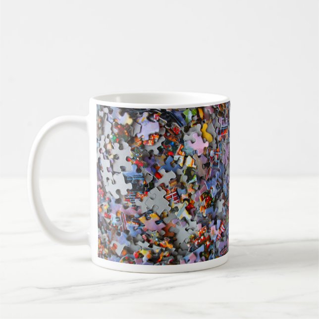 Jigsaw Puzzle Pieces Mug (Left)