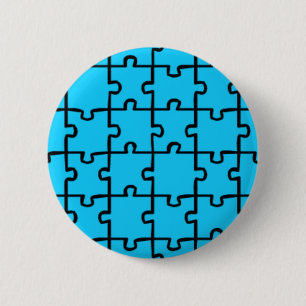 Jigsaw Puzzle Pieces Pattern 3 6 Cm Round Badge