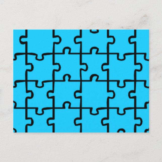 Jigsaw Puzzle Pieces Pattern 3 Postcard (Front)