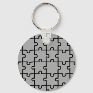Jigsaw Puzzle Pieces Pattern 4 Key Ring
