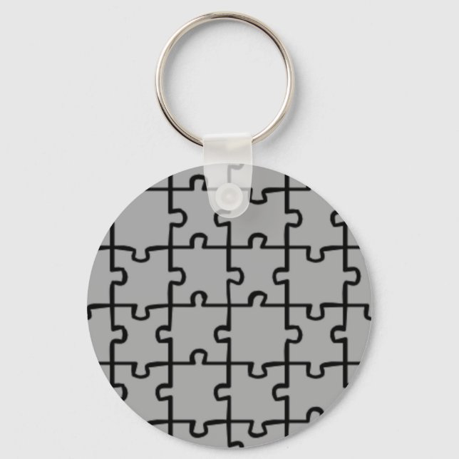Jigsaw Puzzle Pieces Pattern 4 Key Ring (Front)