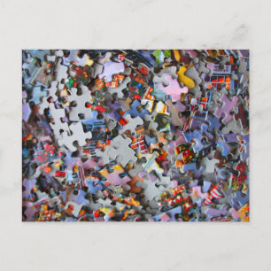 Jigsaw Puzzle Pieces Postcard