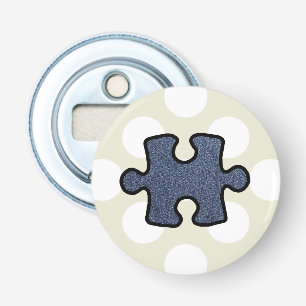 Jigsaw Puzzle, Puzzle Piece, Blue Denim, Jeans Bottle Opener