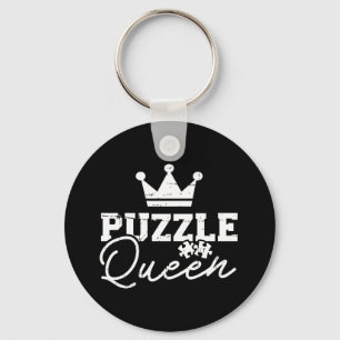Jigsaw puzzle queen key ring