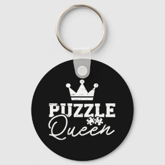 Jigsaw puzzle queen key ring